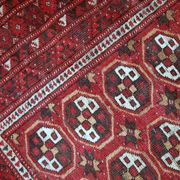 Tapis vintage fait main Gabbeh du Moyen-Orient 140cm x 215cm (1960s)