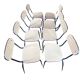 Set of 8 vintage Formica and metal chairs, 1960s-70s.