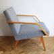 Pair of 1970s Armchairs by Mier with new fabric