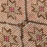 Beige & Brown Star Pattern Kilim Rug, 166x300Cm