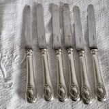 12 antique knives - Silversmith A Frenais Paris - 6 large & 6 small