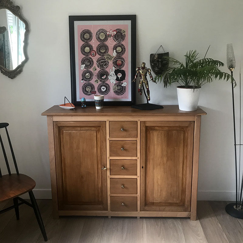 Parisian buffet raw wood