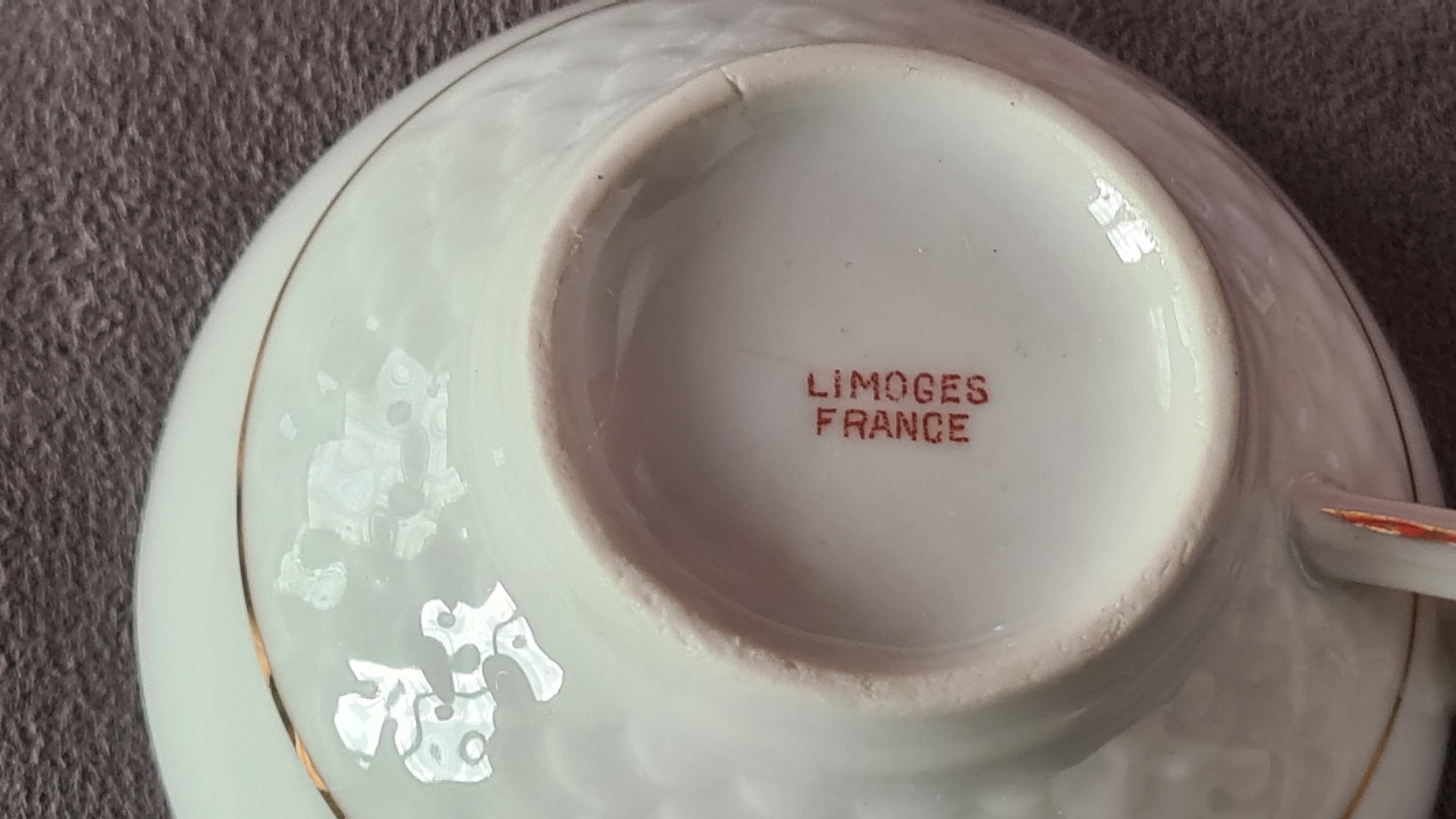 1950s Limoges porcelain coffee service