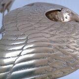 Two solid brass XL birds H. 48 cm