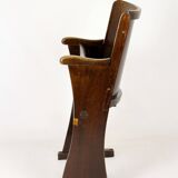 Vintage Cinema Chair TON (Thonet), 1940s Czech, Wooden Theatre Seat