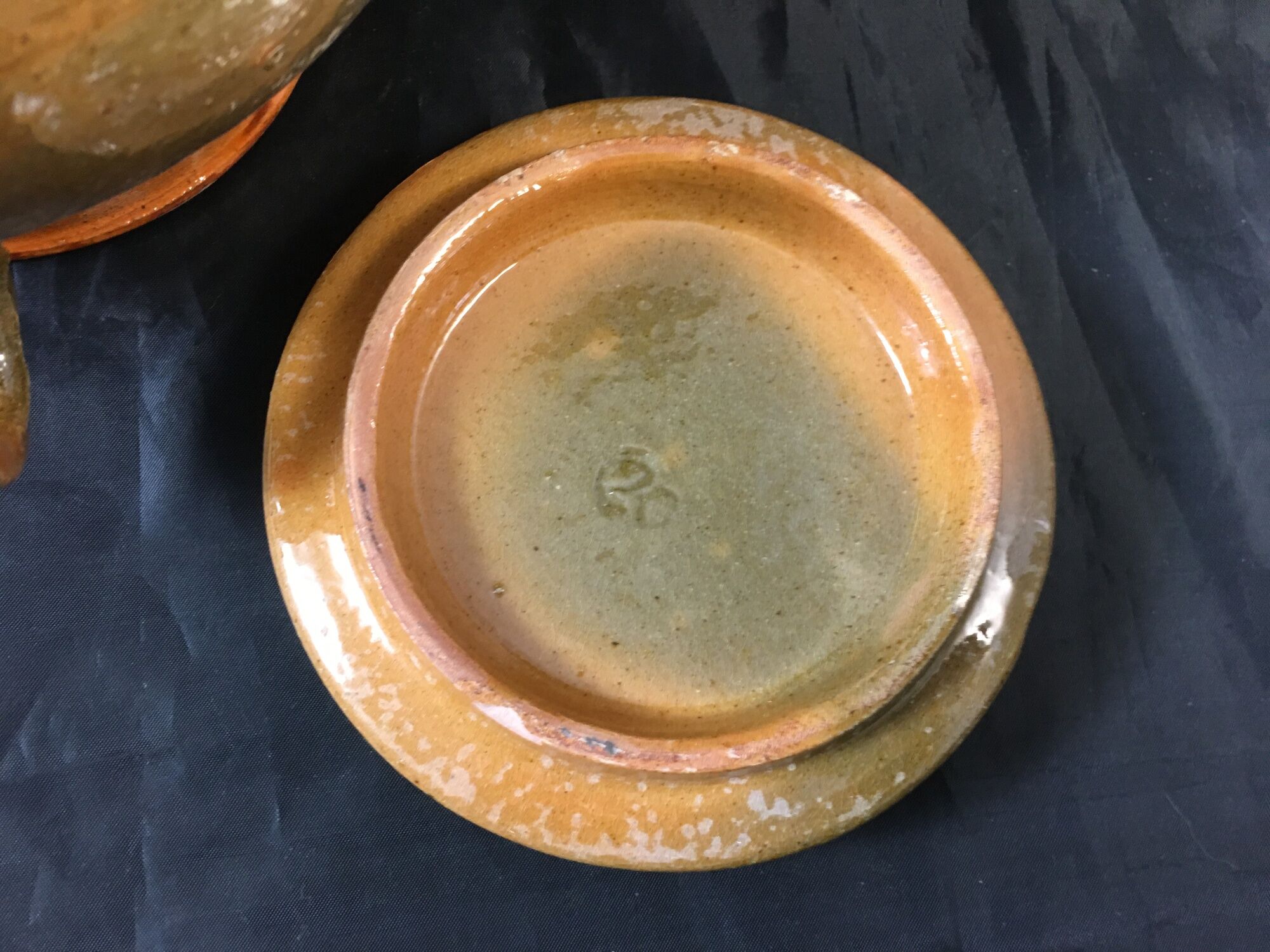 Old daubière Foucard Jourdan Vallauris glazed terracotta Provencal pottery
