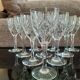 Set of 10 antique crystal glasses