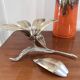 Flower candle holder with removable petals and ashtrays from the 60s/70s
