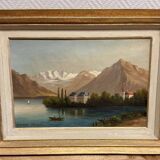 Charlotte LEHMANN: oil on canvas / lake view in Switzerland