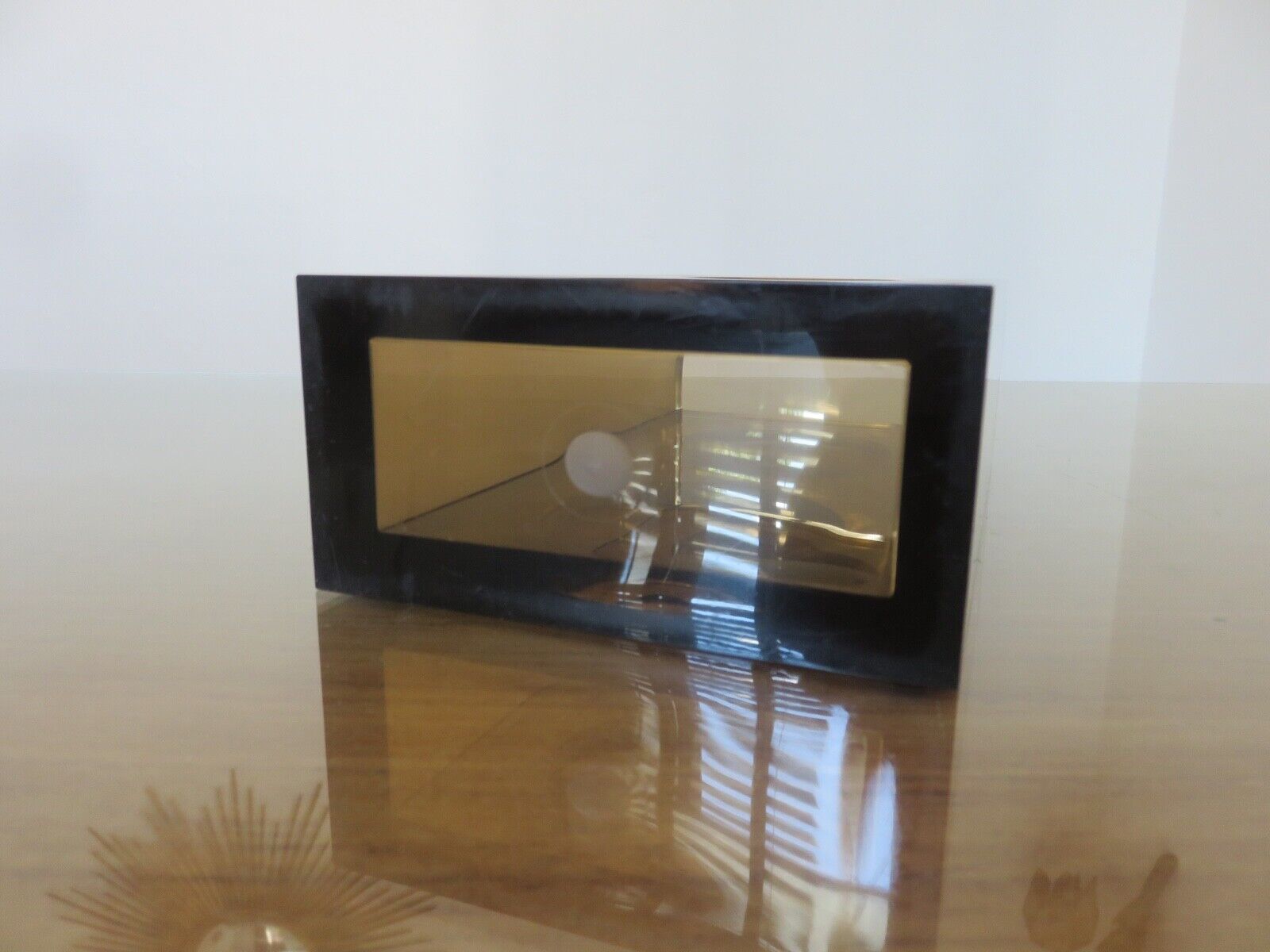 Vase Guzzini design by Fabio Manlio Ciocca in amber plexiglass 70s