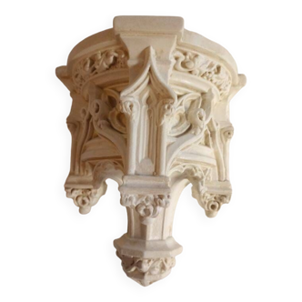 Large Neo-Gothic Console wall light patinated