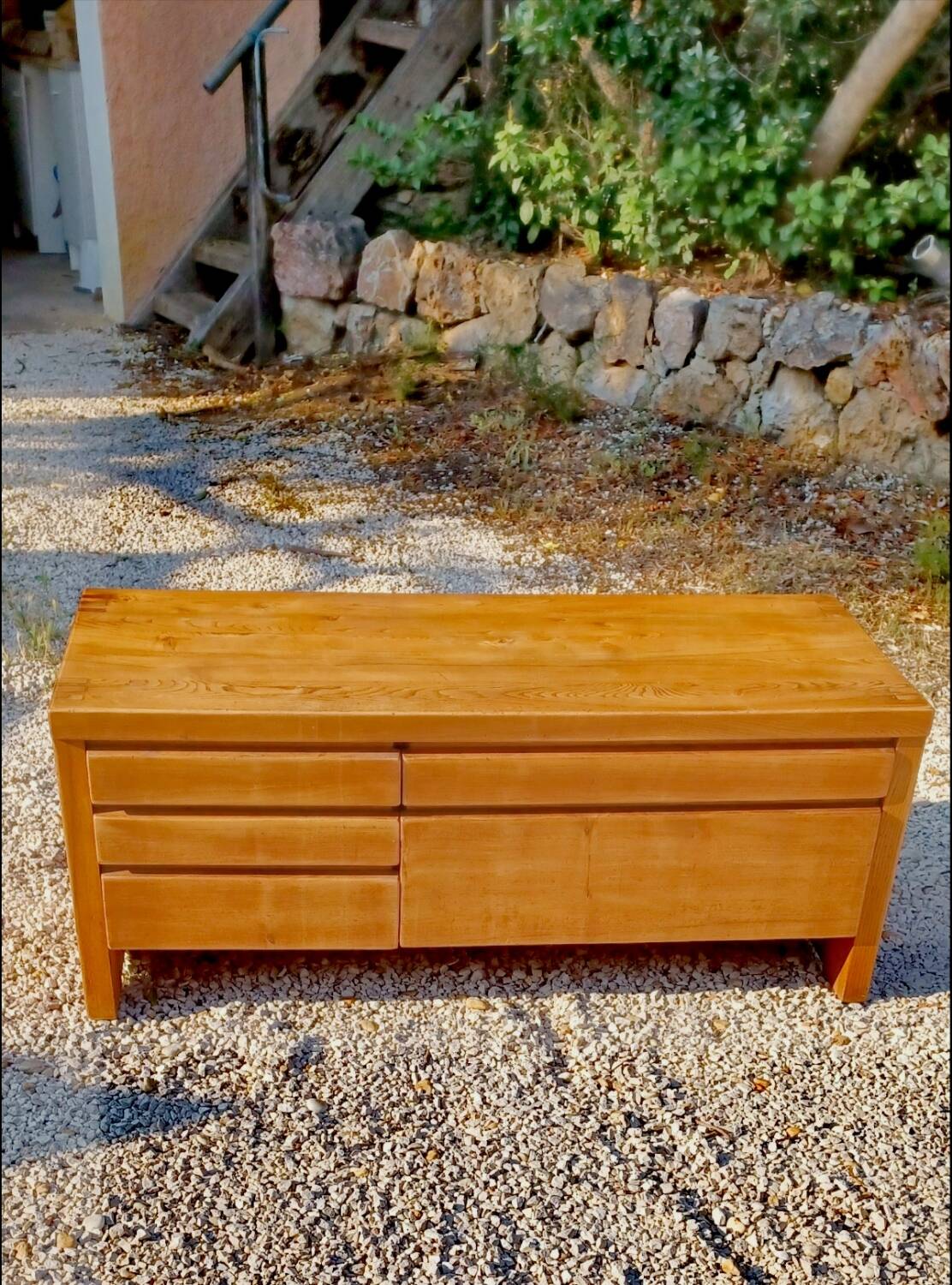 vintage Pierre CHAPO elm sideboard 1950