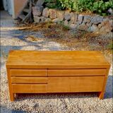 vintage Pierre CHAPO elm sideboard 1950