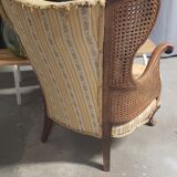 Canine and fabric armchair