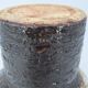 Modernist brutalist standing vase chamotte stoneware shaded brown, ocher, ivory Scandinavian design 1970