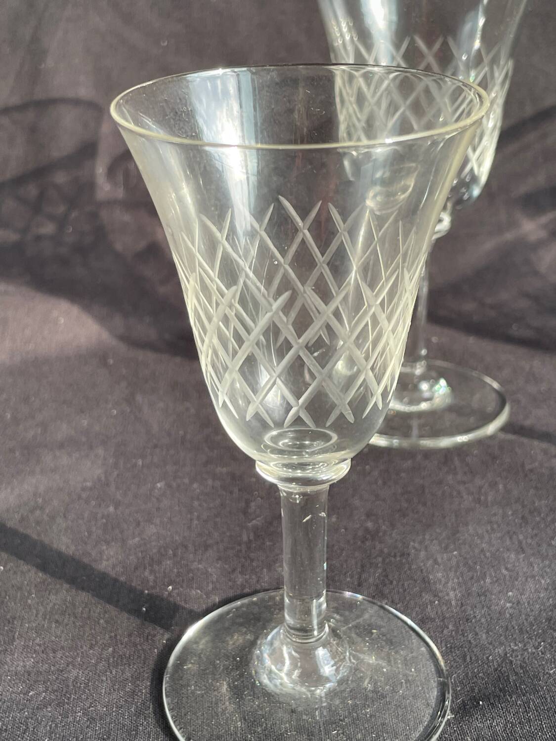 Set of 37 crystal glasses from the 50s