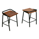 Pair of modernist stools, France, 1960s