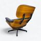 Fauteuil et repose-pieds Herman Miller Original Eames, marron et noyer