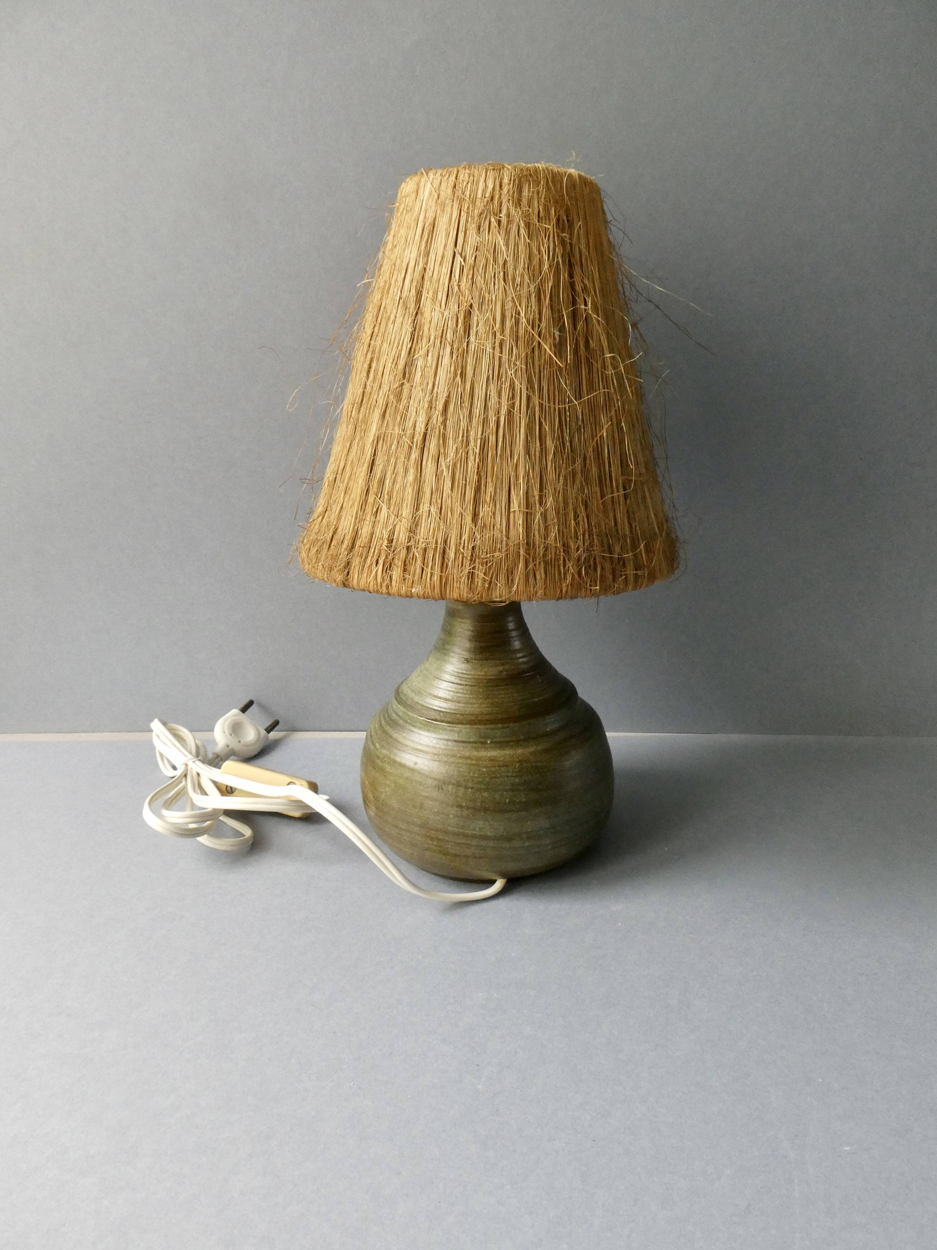 Ceramic lamp by Helga Ostergaard, Danmark, 1960s