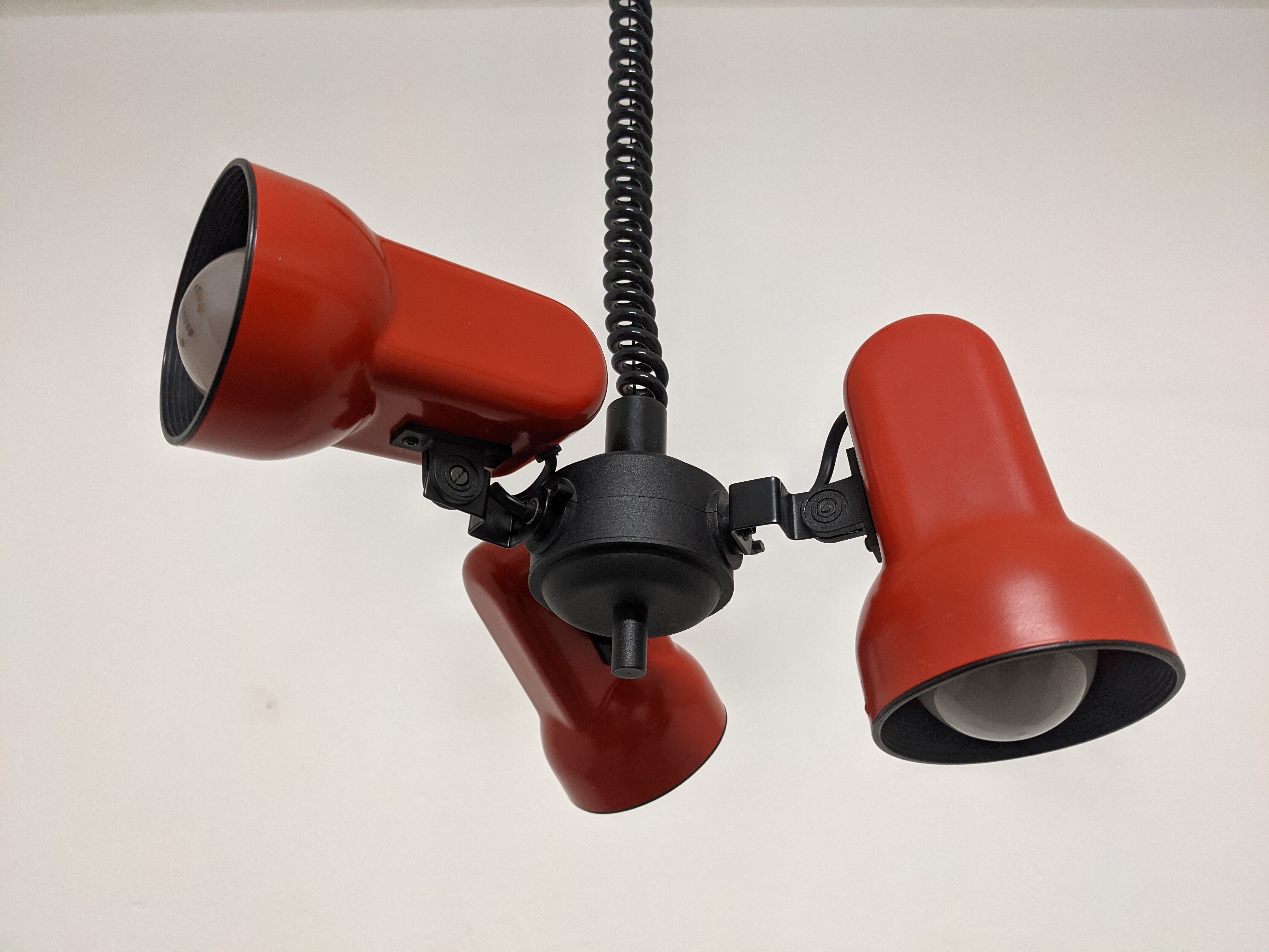 Chandelier with 3 spots of the 70s /80s of vrieland design