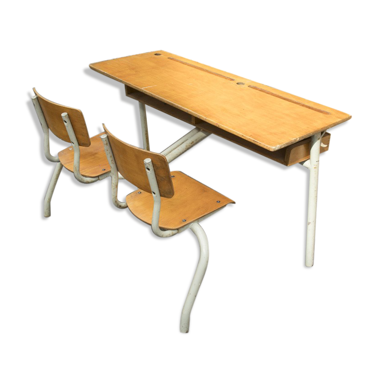 School desk vintage for Kids 2 seater