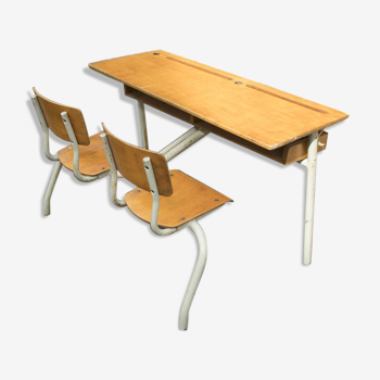 School desk vintage for Kids 2 seater