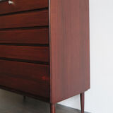 Scandinavian midcentury darkwood chest of drawers 1950s