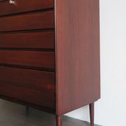 Scandinavian midcentury darkwood chest of drawers 1950s