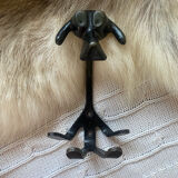 Iconic Russian coat hook "dog" in metal