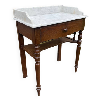 Vintage oak and marble dressing table 1900