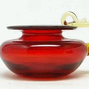 Modernist candle holder, glass, designed by B. Świstacka, Poland, 1970s
