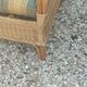 Pair of old armchairs wicker rattan & foot rest vintage year 60