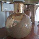 Lampe en verre doré années 80