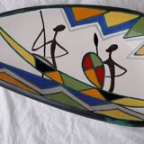 Plat céramique signé 1950