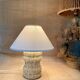 Lampe pierre annees 70 et l’abat-jour coton