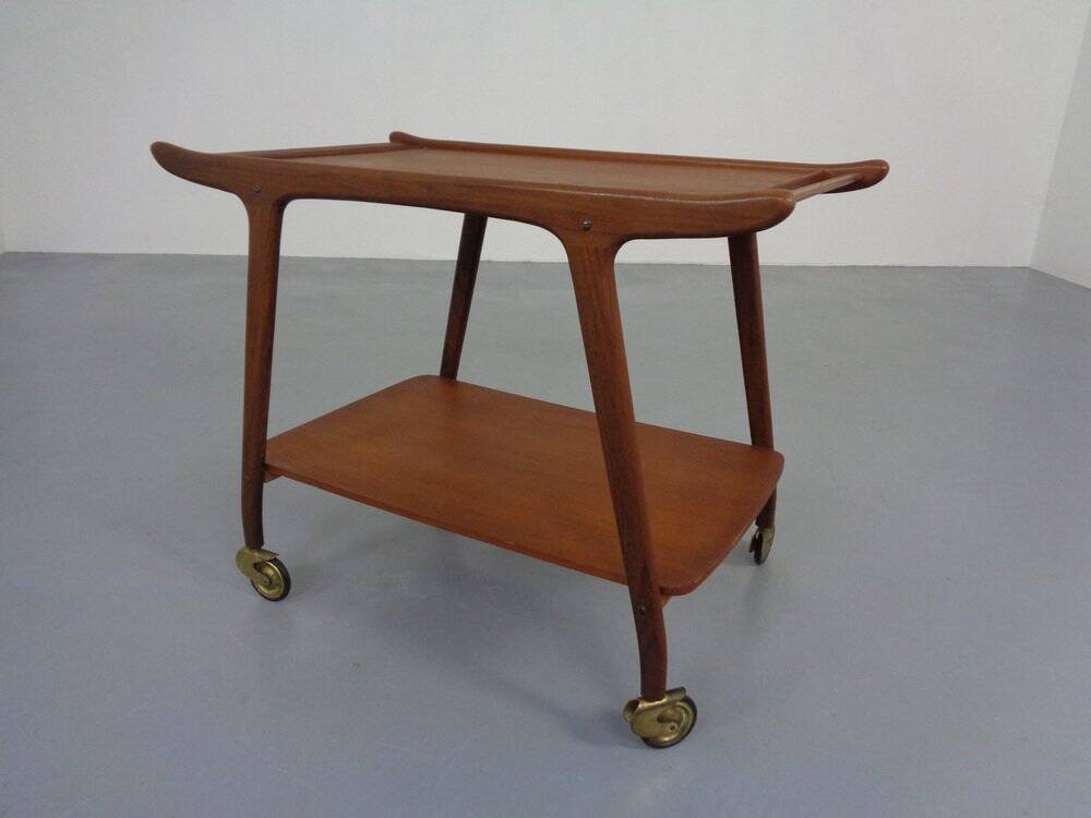 Danish Organic Teak Tea Cart, 1960s