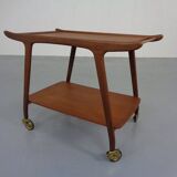 Danish Organic Teak Tea Cart, 1960s