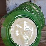 Flower pot and saucer in slip by G. De Bruyn 19th century