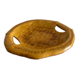 Large glazed terracotta dish