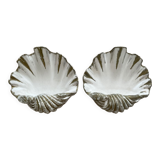 Duo of Art Deco plaster shell sconces