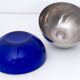 Blue Glass and Metal Ice Bucket, Italy