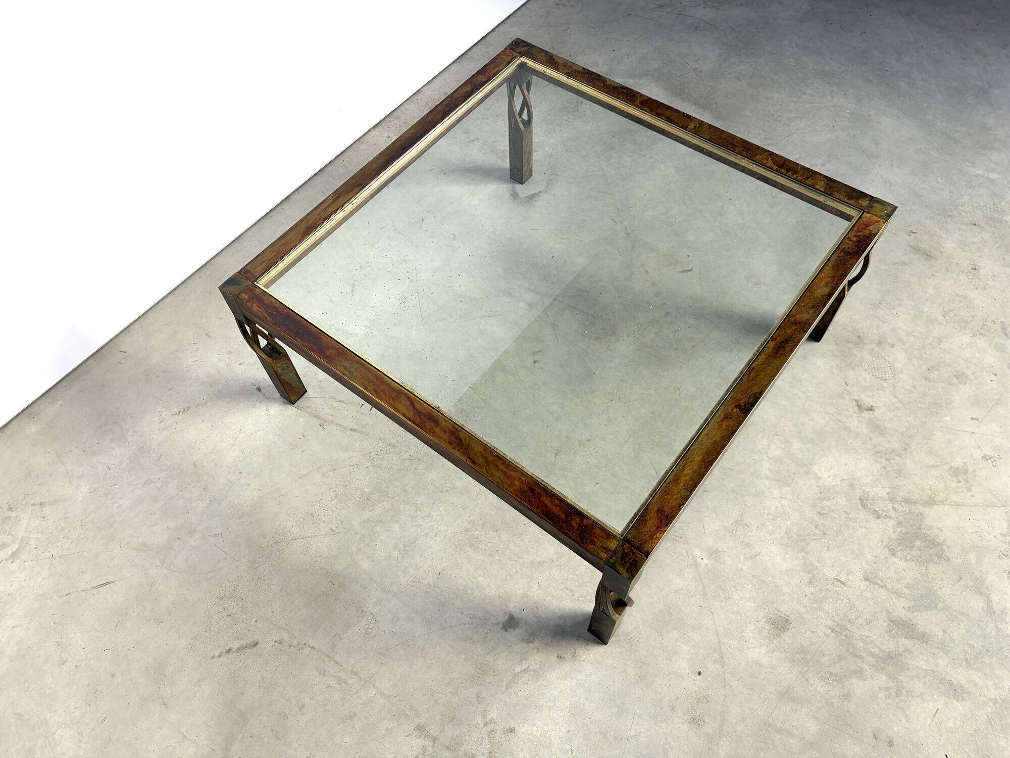 Vintage steel coffee table, 1980s