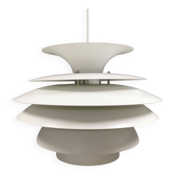 Hanging lamp with multiple layers of shades, by Junge/Vitrica Denmark 1980s
