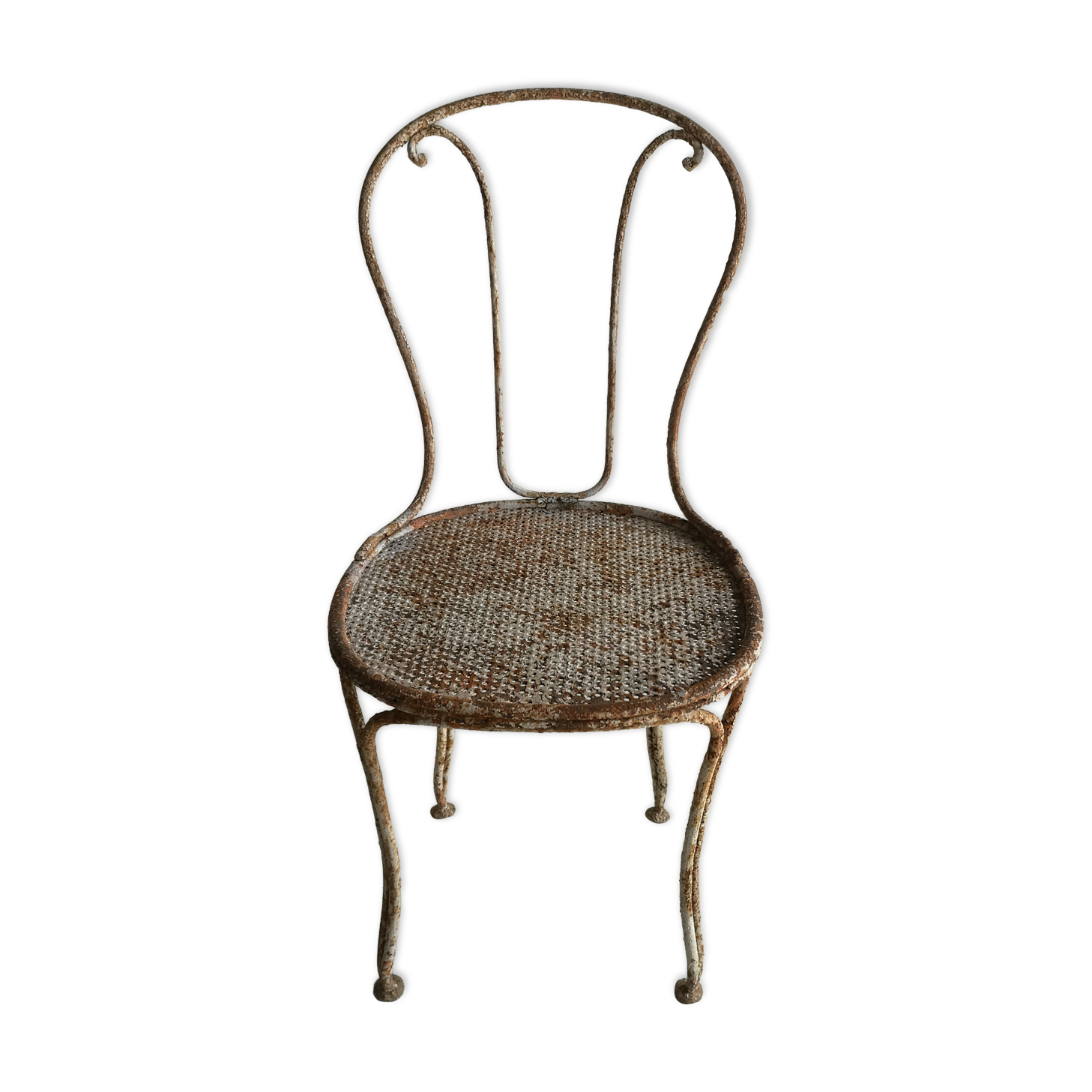 19th wrought iron garden chair