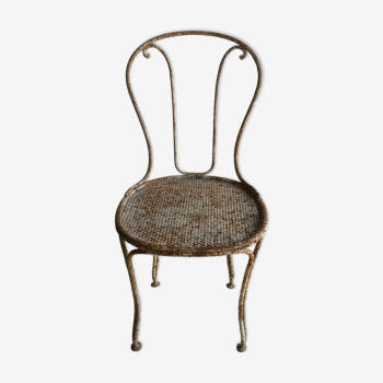 19th wrought iron garden chair