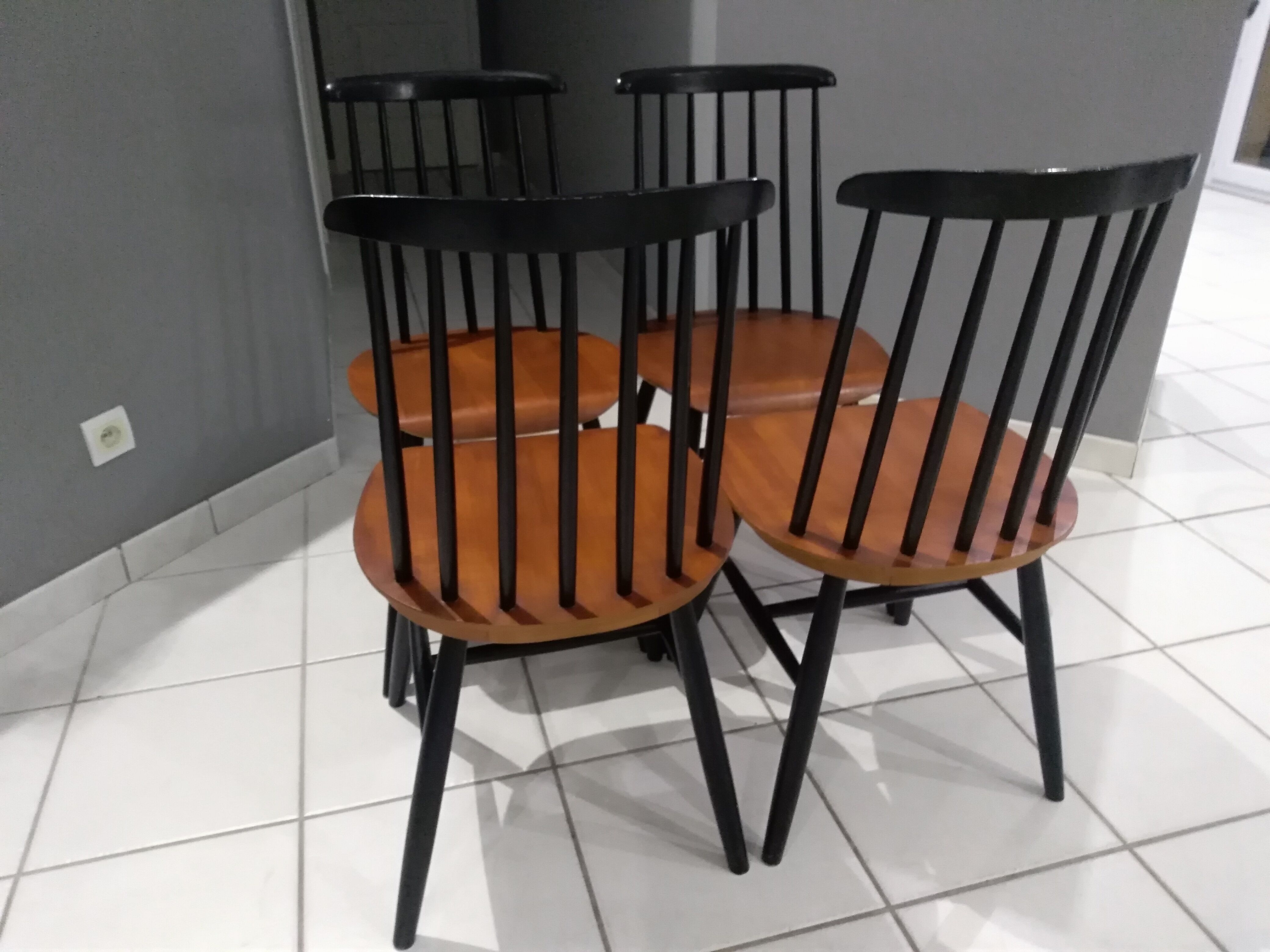 Set of 4 Fanett chairs by IImari Tapiovaara 1960
