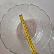 ensemble plat et saladier en verre vintage arcopal fleurs