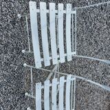 Folding garden furniture in white patinated iron