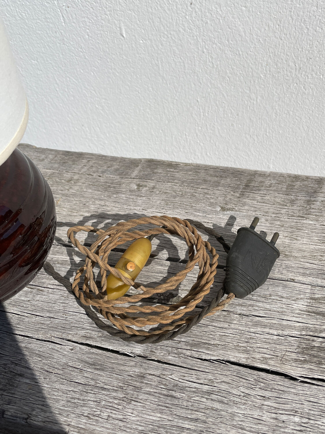 Lampe à poser en céramique émaillée 1960