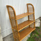 Vintage rattan wall shelf